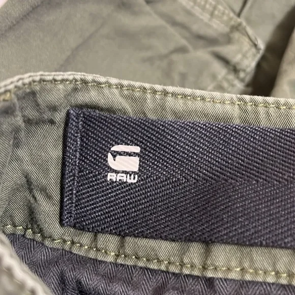 G-Star Dark Green Cargo Shorts - Picture 10 of 14